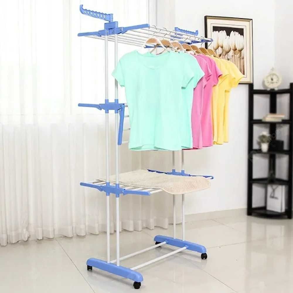 Багатоярусна сушарка для білизни Garment Rack, сушарка на колесах