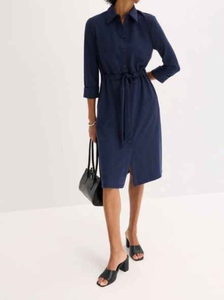 B.P.C sukienka szmizjerka granatowa punto di roma ^52/54