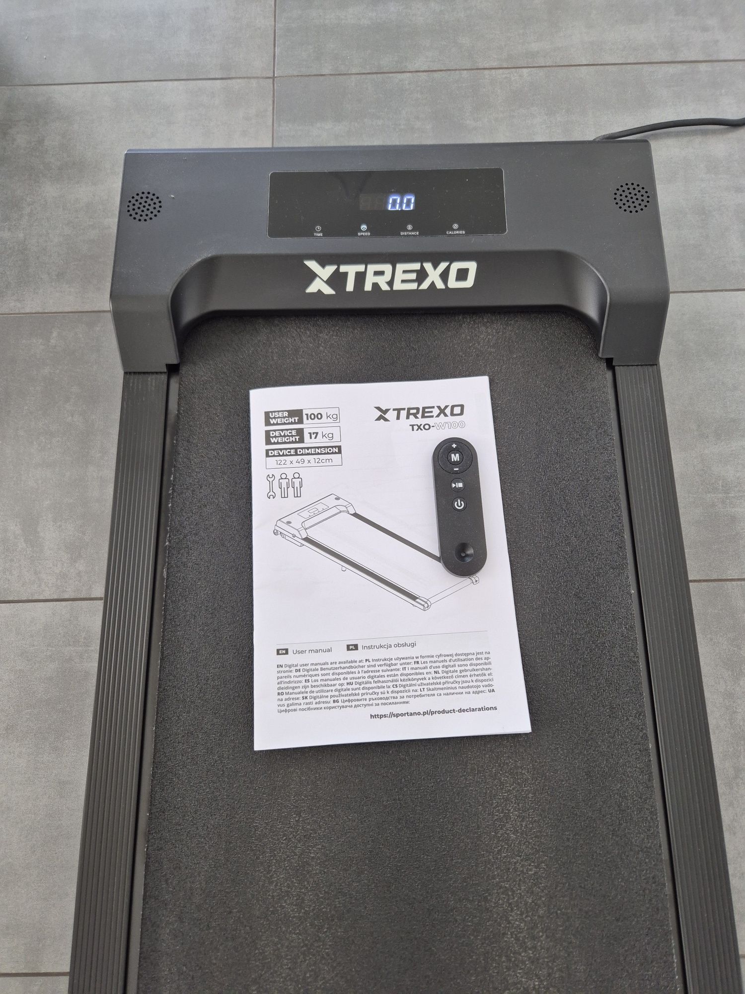 Бігова доріжка електрична TREXO Walking Pad W100 чорний (TXO-W100)