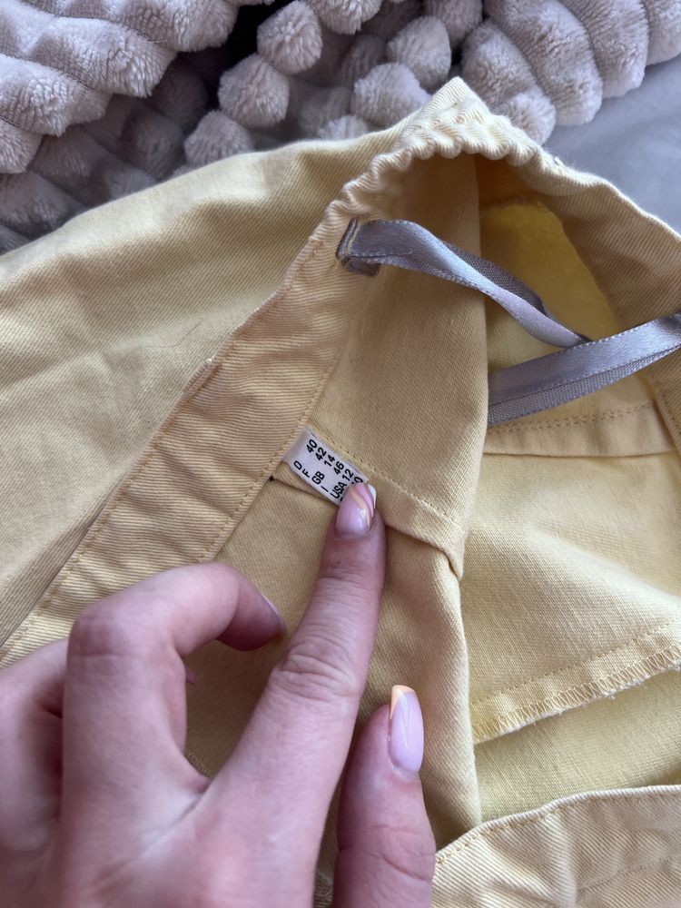 Żółta pastelowa spódnica maxi M/L vintage ołówkowa