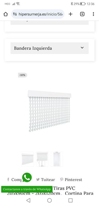 Cortina nova de exterior em pvc