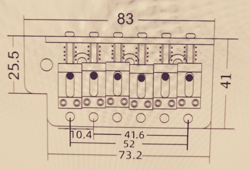 Ponte tremolo vintage Strat