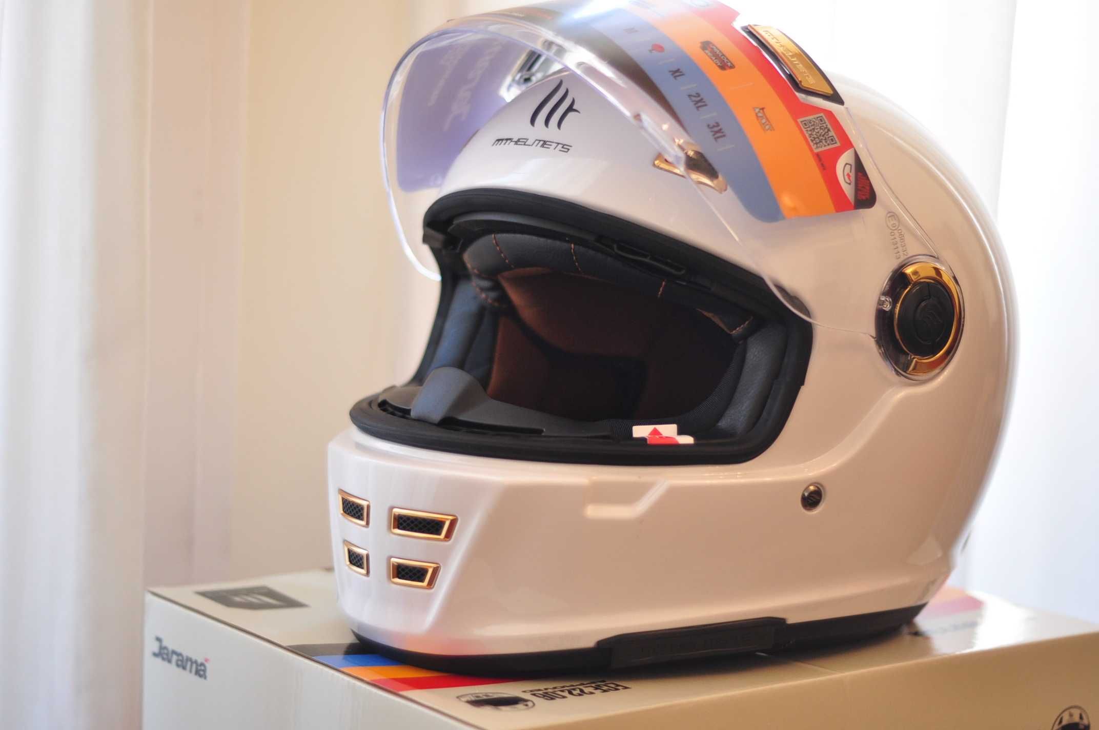 capacete estilo retro vintage Mt Helmets Jarama novo com viseira extra