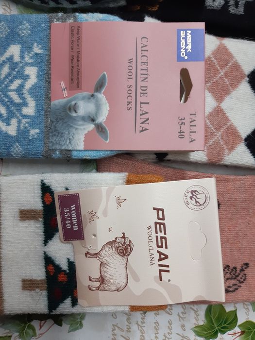 6 pares de meias em lã quentinha (Novas)