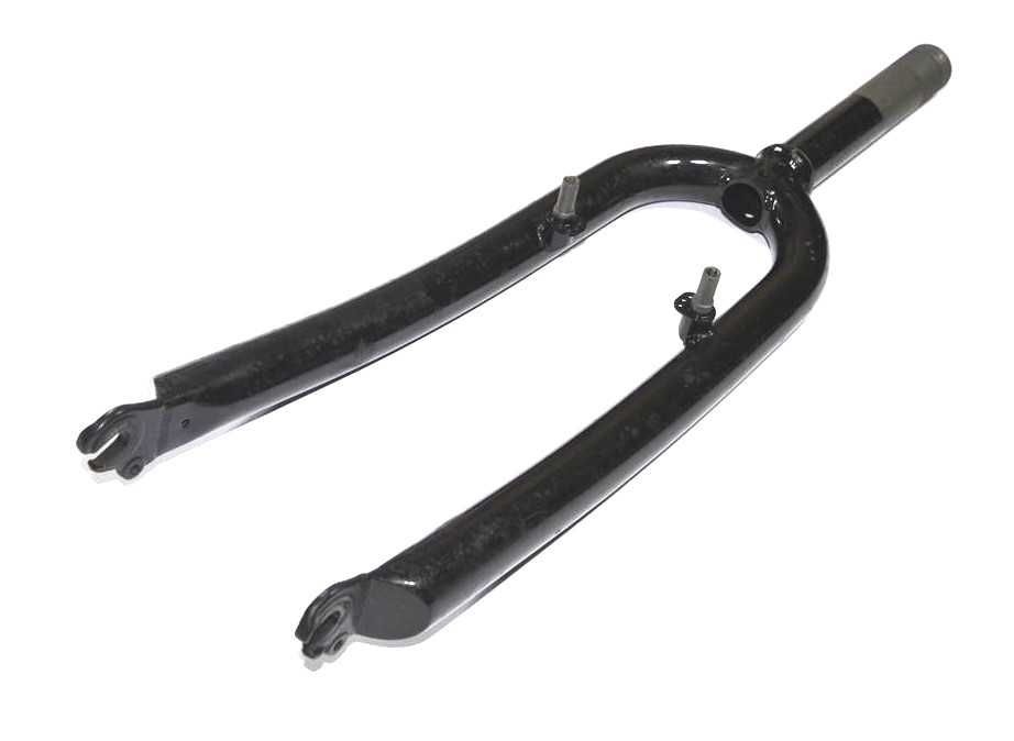 Widelec rowerowy mtb gwint 1 1/8" koło 26'' V brake piwoty czarny stal