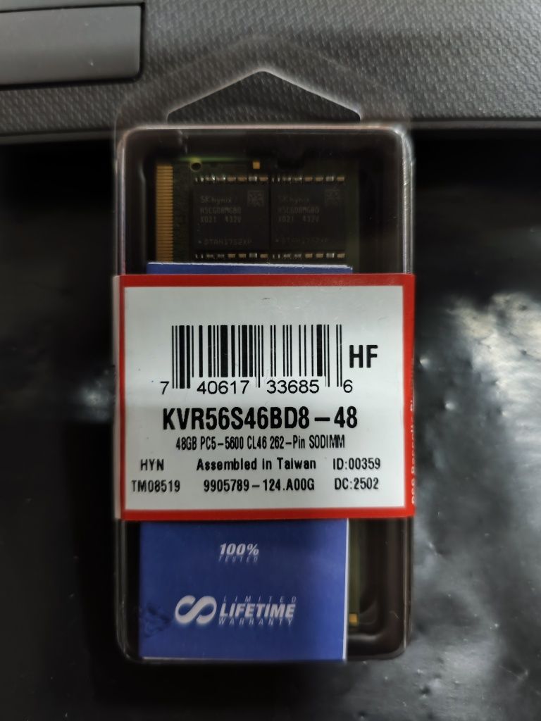 Оперативна пам'ять Kingston SODIMM DDR5 48 Gb