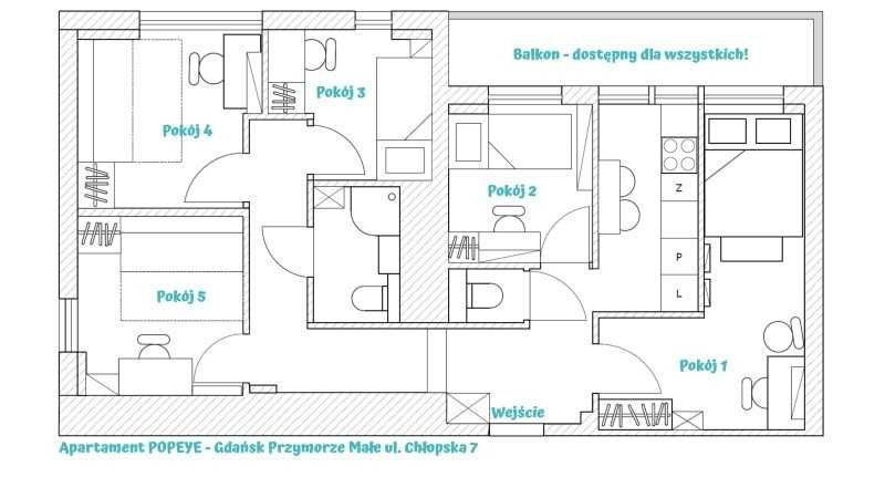 Komfortowy Pokój do wynajęcia, Gdańsk Przymorze Chłopska SKM Room 5