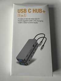 USB C HUB+ Rozdzielacz 11in1 Stacja dokująca