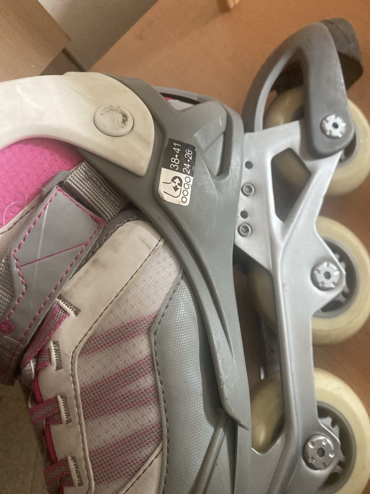 Patins de menina com saco de transporte