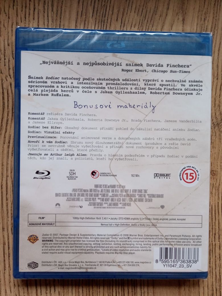 Zodiak bluray Napisy PL nowy w folii wersja reżyserska