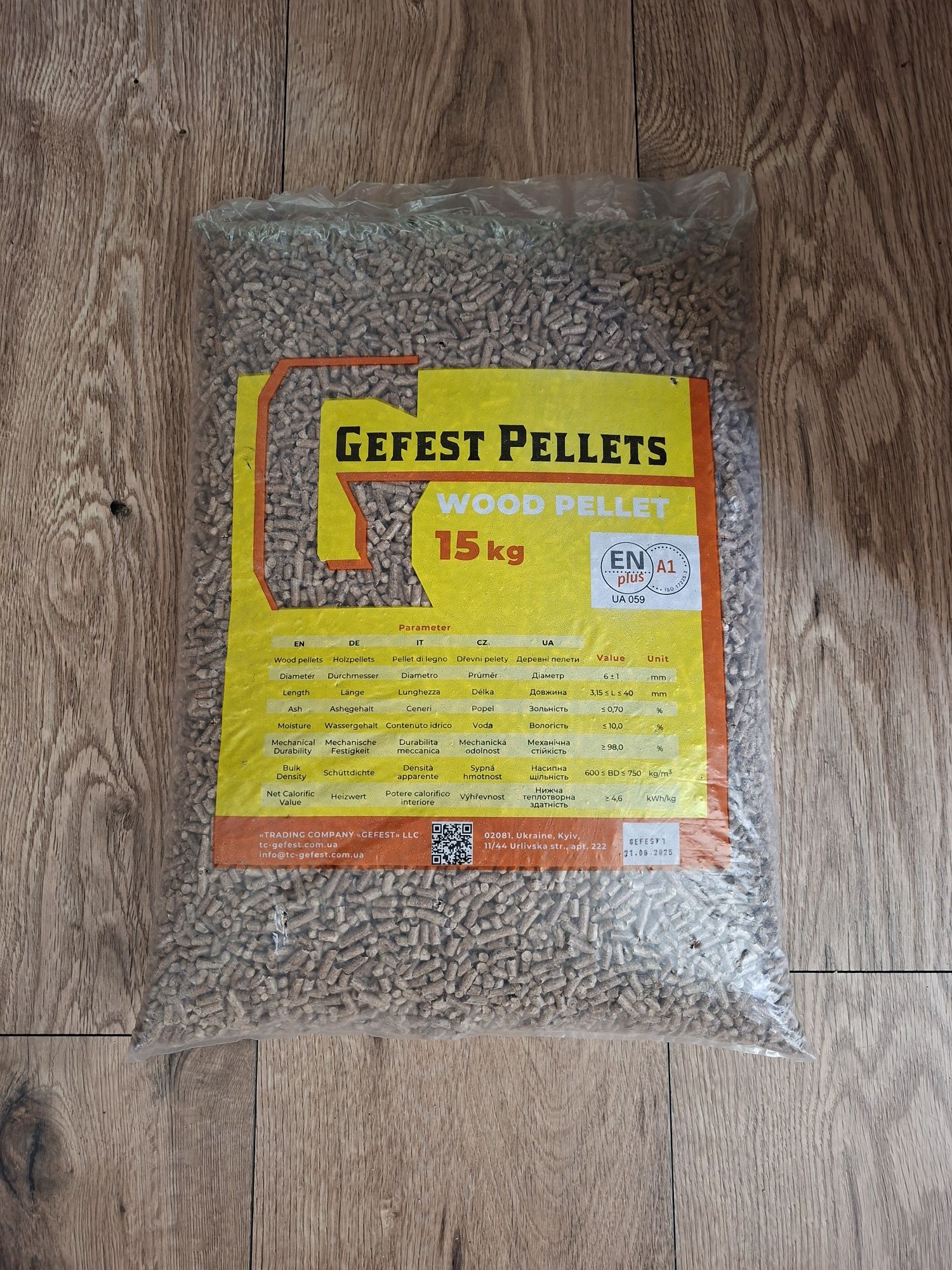 Pellet Gefest Pellets EN plusA1