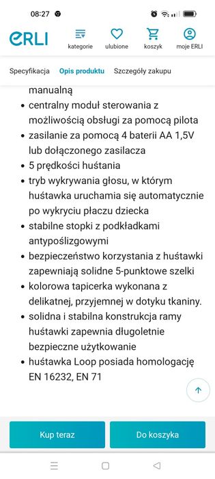 huśtawka elektryczna