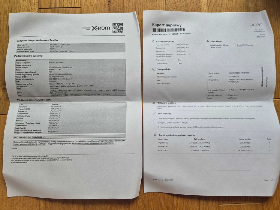 Laptop Acer Swift3, 14 ", AMD Ryzen™ 5, 16 GB RAM, 512 GB SSD, Win 11