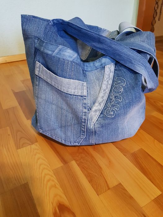 Сумка джинсовая большая