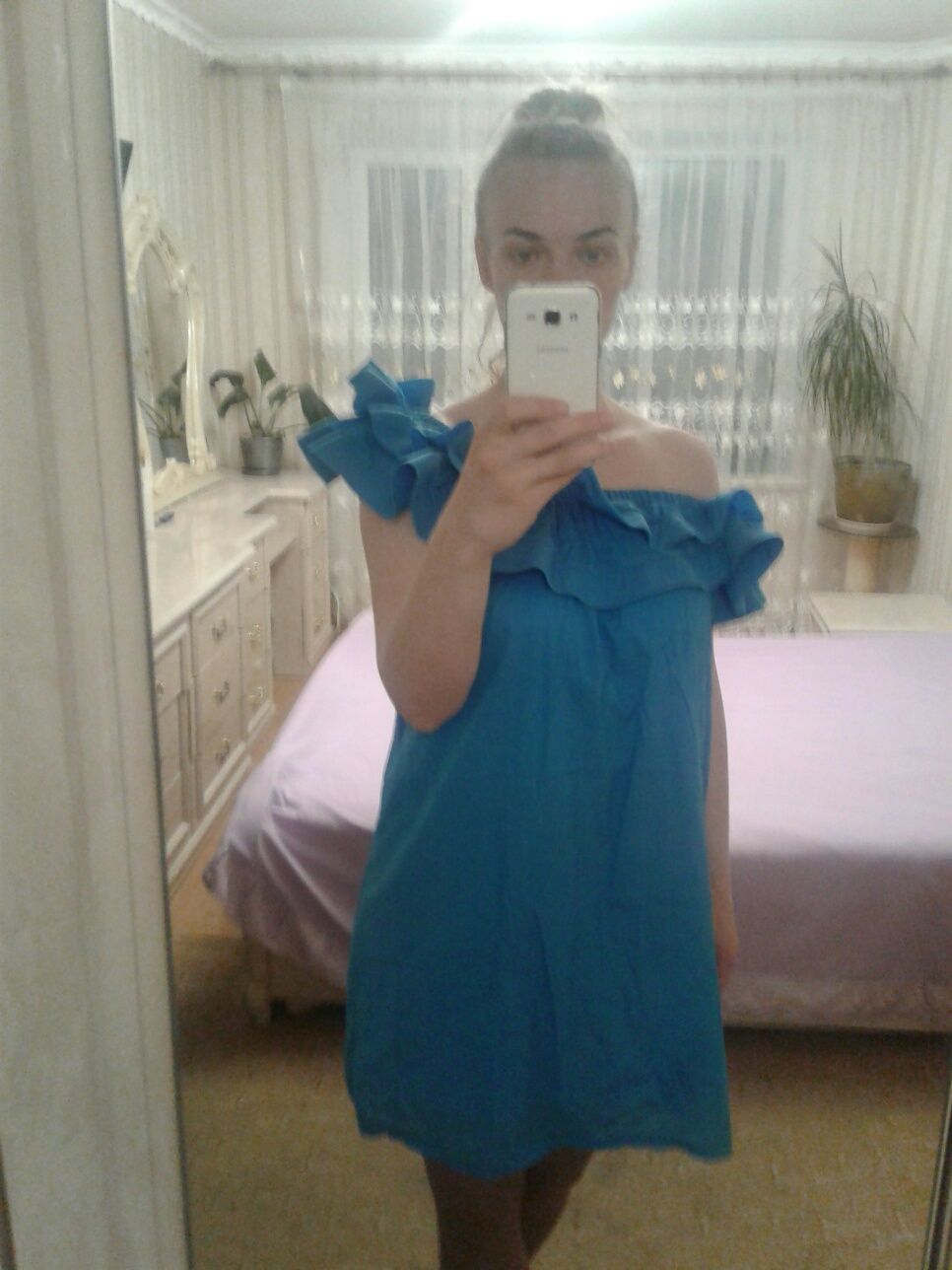 Платье -сарафан синего цвета