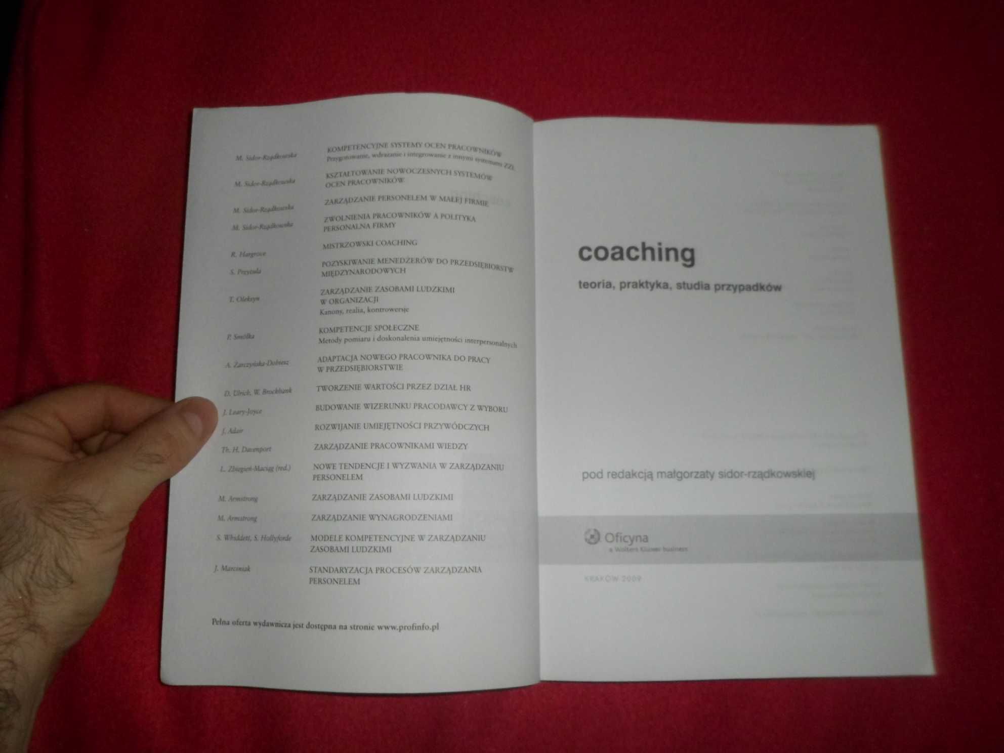 Coaching Teoria praktyka studia przypadków Małgorzata Sidor-Rządkowska