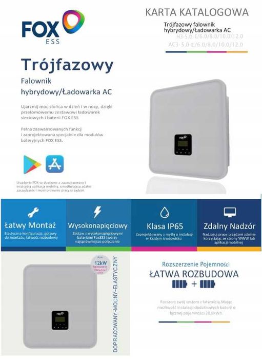 Falownik hybrydowy PV FoxESS H3-5.0-E 3f 5kW