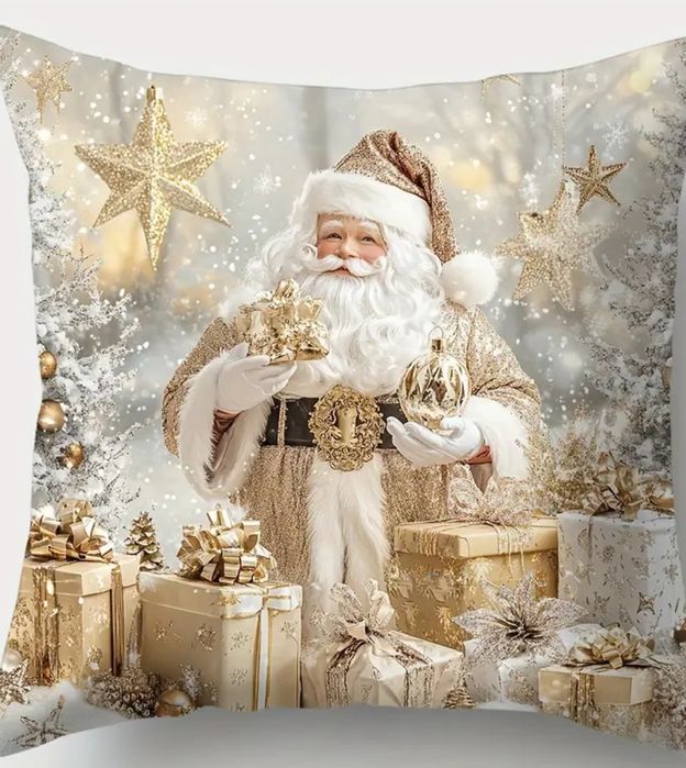 Świąteczne poszewki na poduszki 4 szt 45x45cm Polecam super kolory