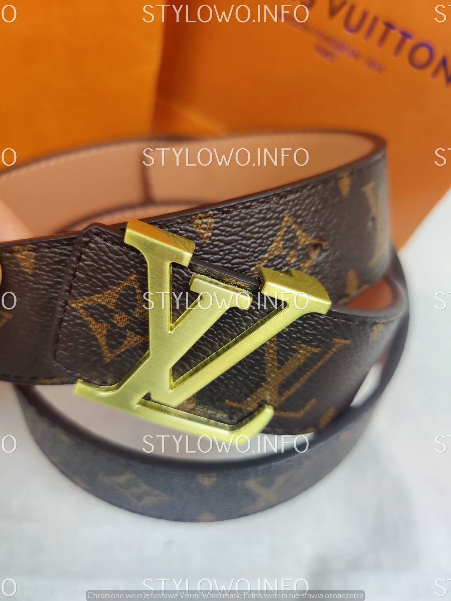 Pasek unisex Louis Vuitton z pudełkiem i torebka nowość logowane