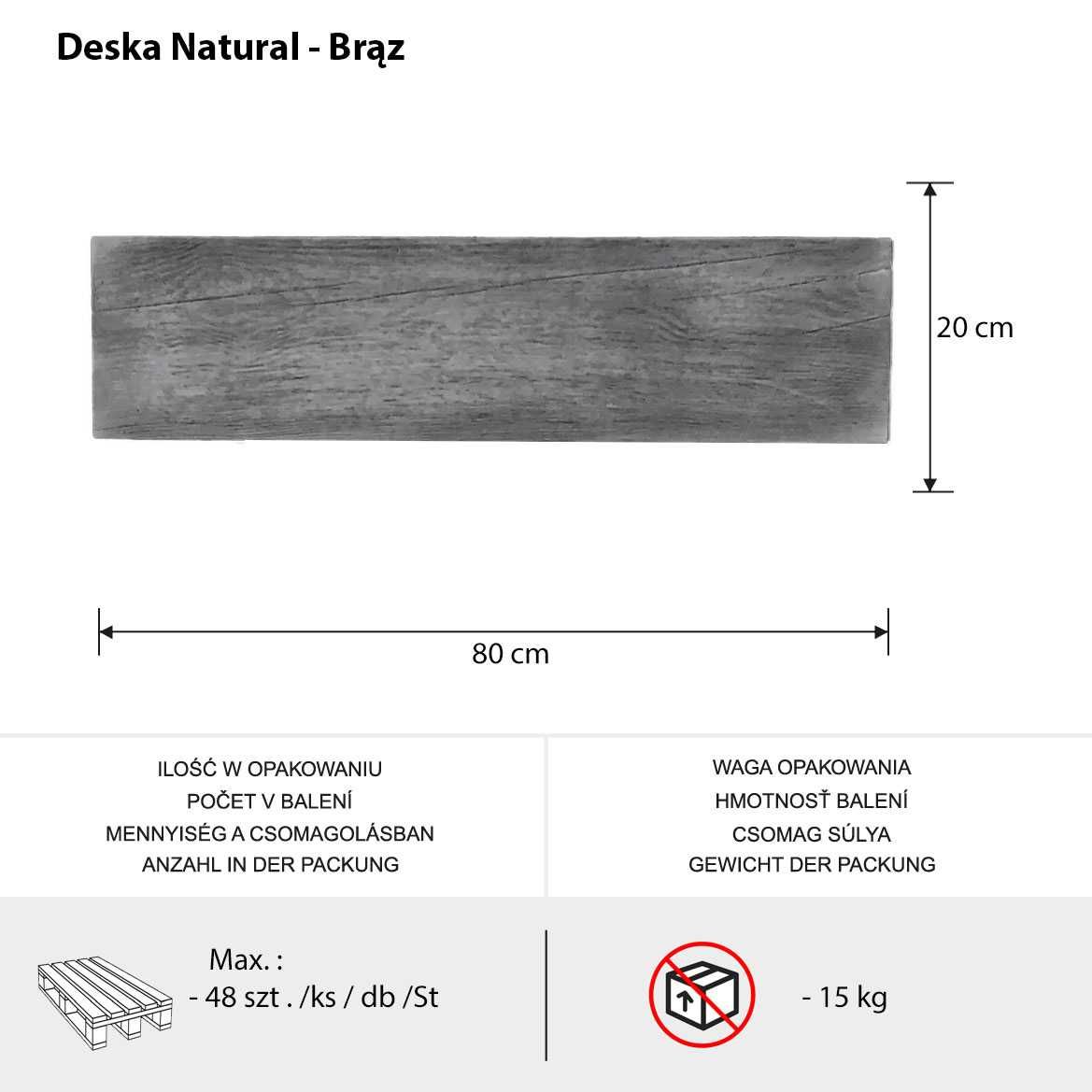 Deska tarasowa - Natural brąz