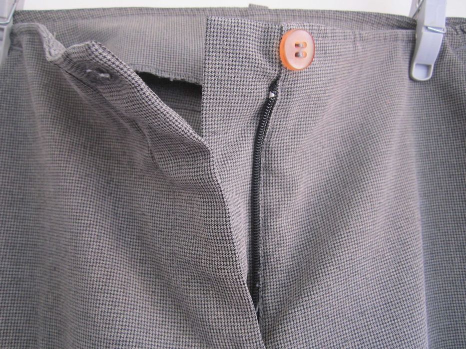 Calças Cinzentas a direito Stradivarius, 36/38 bolsos à frente e atrás