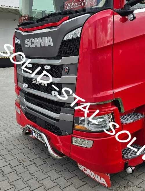 Orurowanie DOLNE / POD ZDERZAK nad tablice rejestracyjną Scania R / S