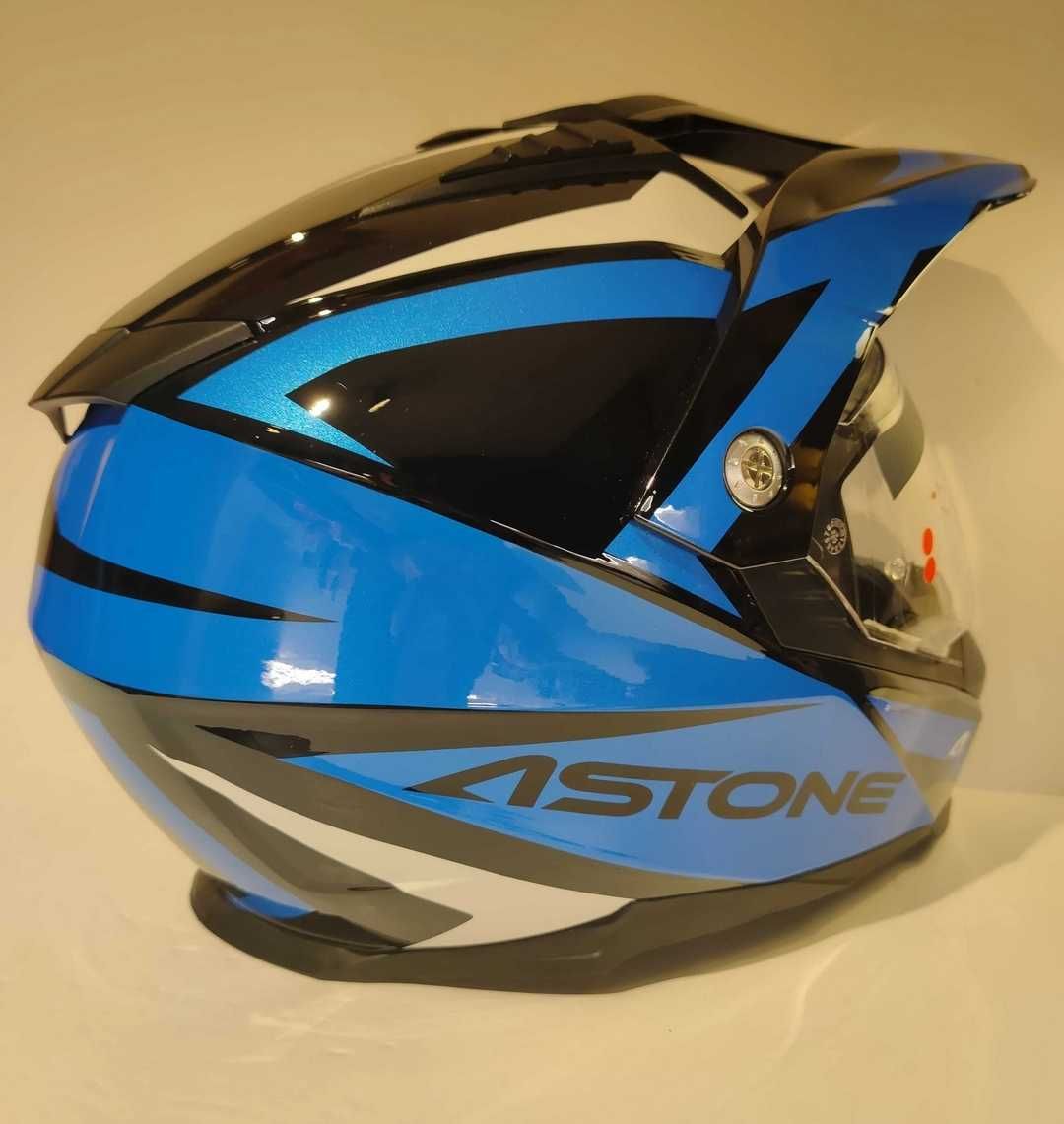 Capacete criança Astone dual sport adventure motocross Moto4 novo XS