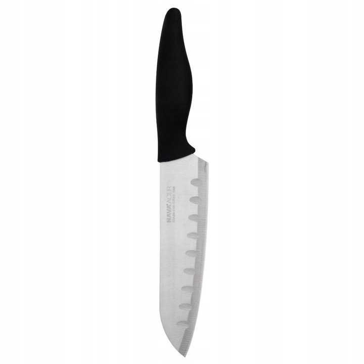 ZESTAW listwa magnetyczna kuchenna do noży czarna 49 cm + nóż SANTOKU