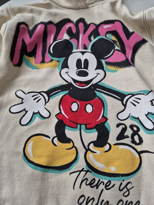 Długa bluza z kapturem tunika sukienka Zara 116 używana Myszka Minnie