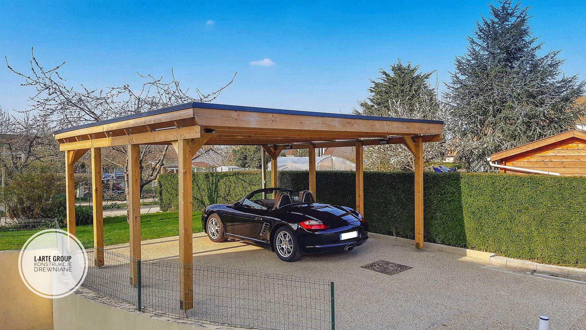 Solidna wiata garażowa CARPORT OLDO I - 650x660 cm