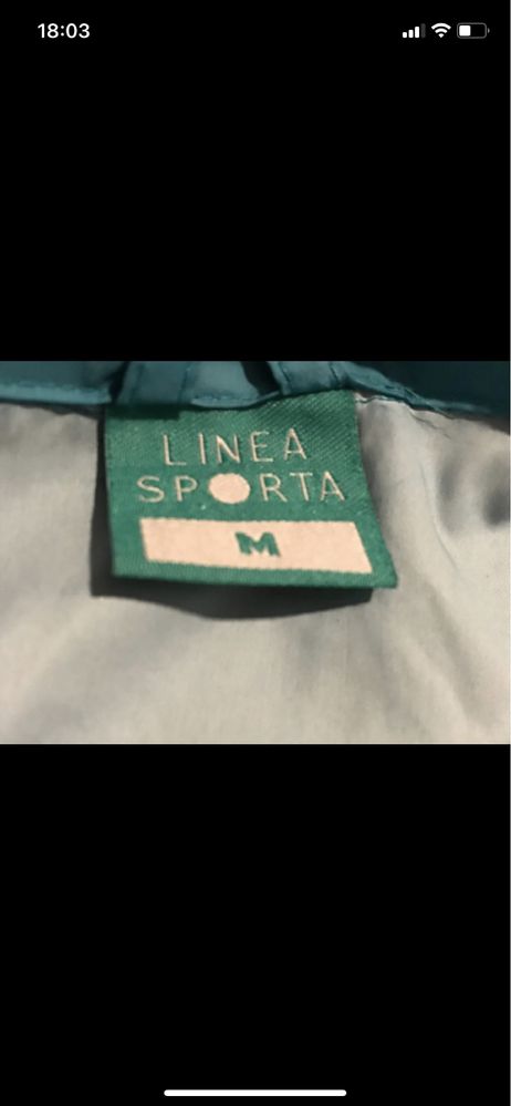 Linea sporta M zielona fioletowa kurtka na deszcz przeciwdeszczowa