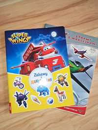 Książka super wings z naklejkami + samoloty