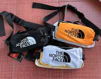 Бананка The North Face,поясная сумка черная,норт фейс оранжевая