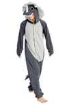 Szary kombinezon kigurumi onesie kaptur dinozaur polarowy S 36