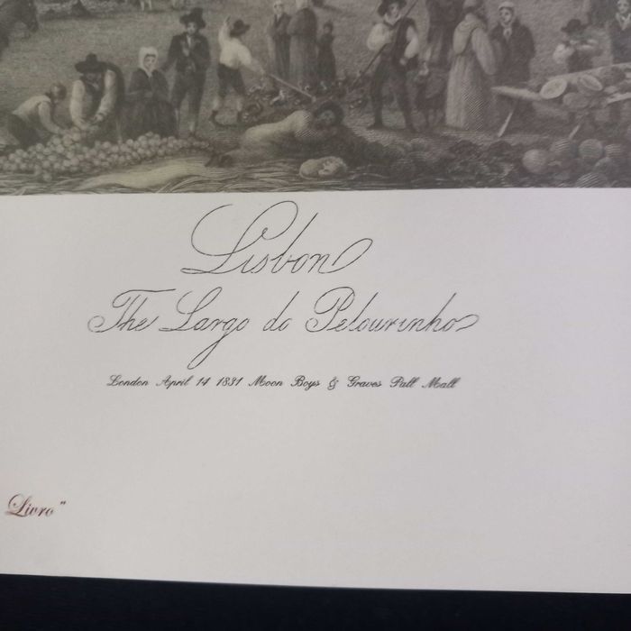 Gravura Lisboa Largo do Pelourinho