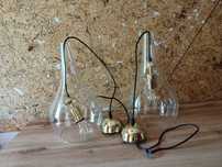 Lampa wisząca/sufitowa szklana z ozdobną żarówką - lampa Santana