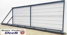 Brama przesuwna panel 3D 4000x1500 w komplecie monterskim
