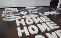 Nowe oraz używane napisy, tabliczki, ramki Welcome, Home, Love, Enjoy