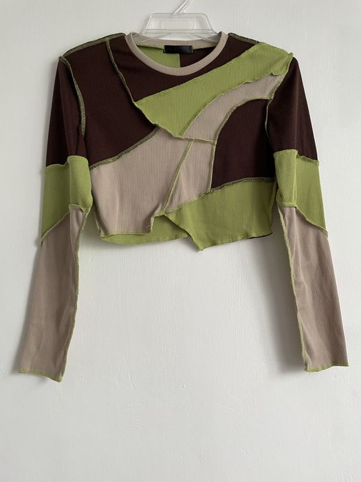 Bluzka z długim rękawem crop top