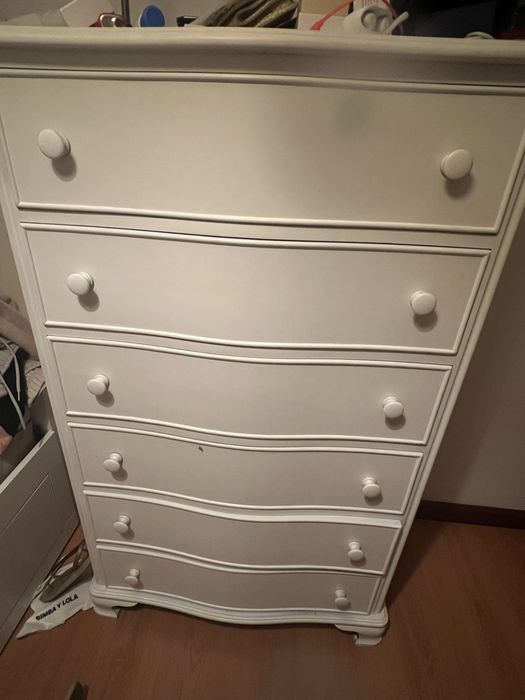 Movel branco c/6 gavetas 0,78x0,38x1,30
