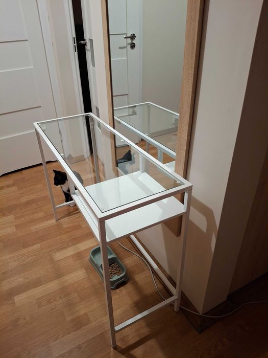 Biurko Ikea Szklane Białe