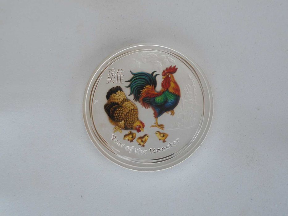 Moeda Australiana de uma onça de prata.