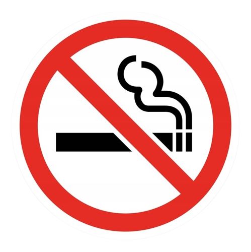 Naklejka Nalepka Informacyjna Oznaczenie Zakaz Palenia Okrągła 10 Cm
