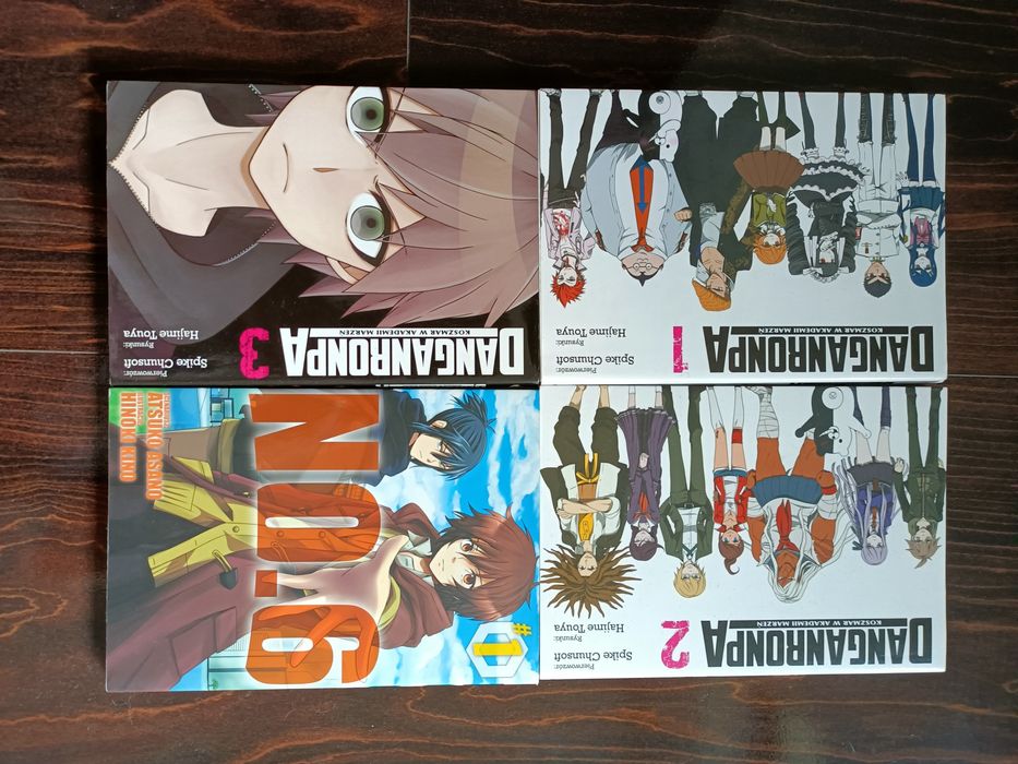 Manga, zestaw 4 książek: danganronpa