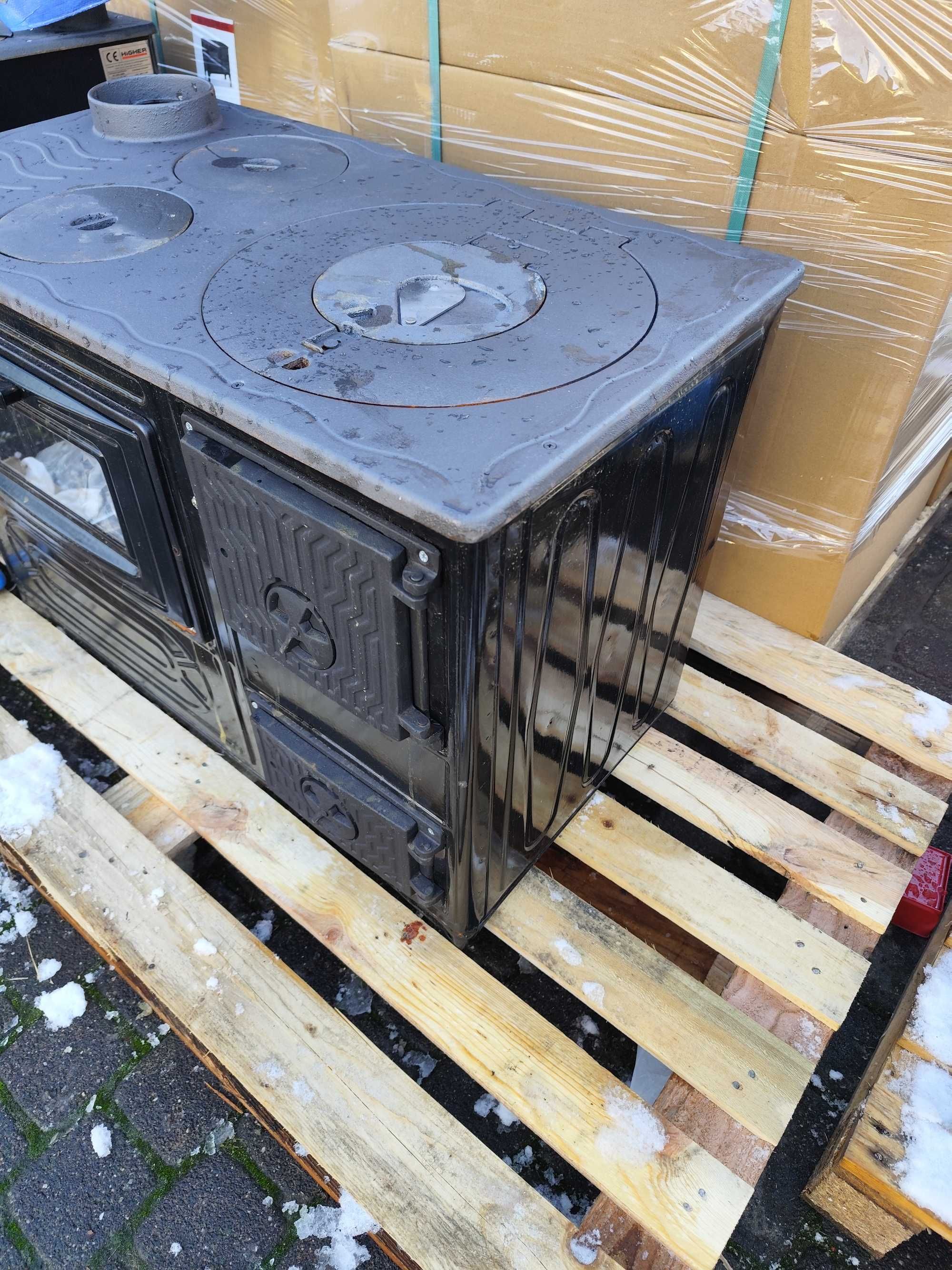 Piec Koza Kominek Kuchnia węglowa żeliwna - 3 fajerk - OUTLET