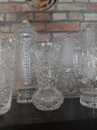 Krysztalowy wazon duzy ciezki PRL