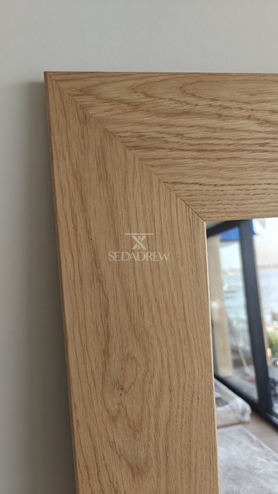 Lustra w drewnianej ramie Lustro dębowe na wymiar duże rozmiary