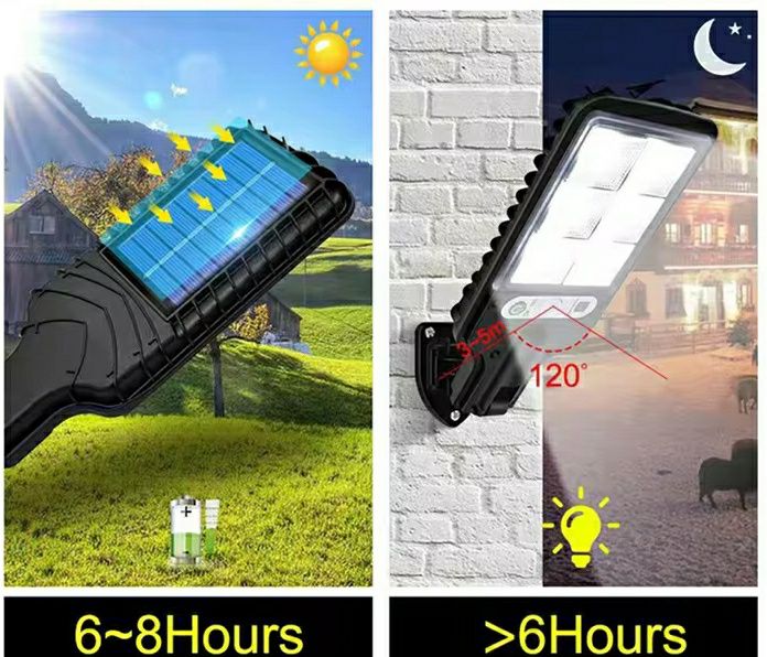 Luminária solar 6h