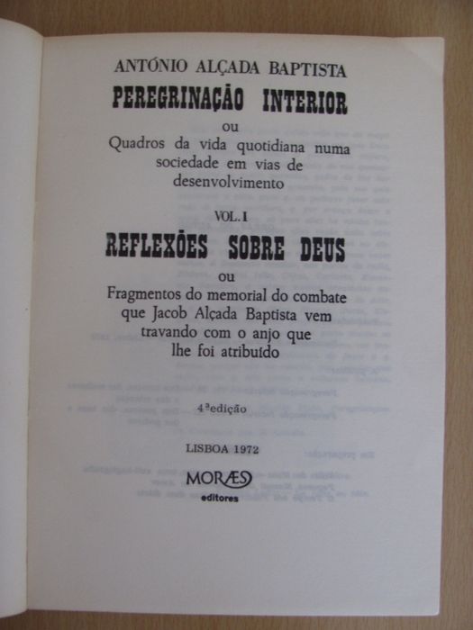 Peregrinação Interior de António Alçada Baptista