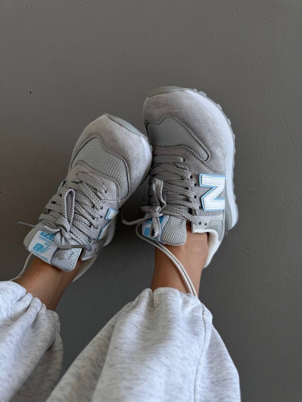 ТОП! New Balance 574 Light Gray / Blue 36 37 38 39 40 41 nb нб